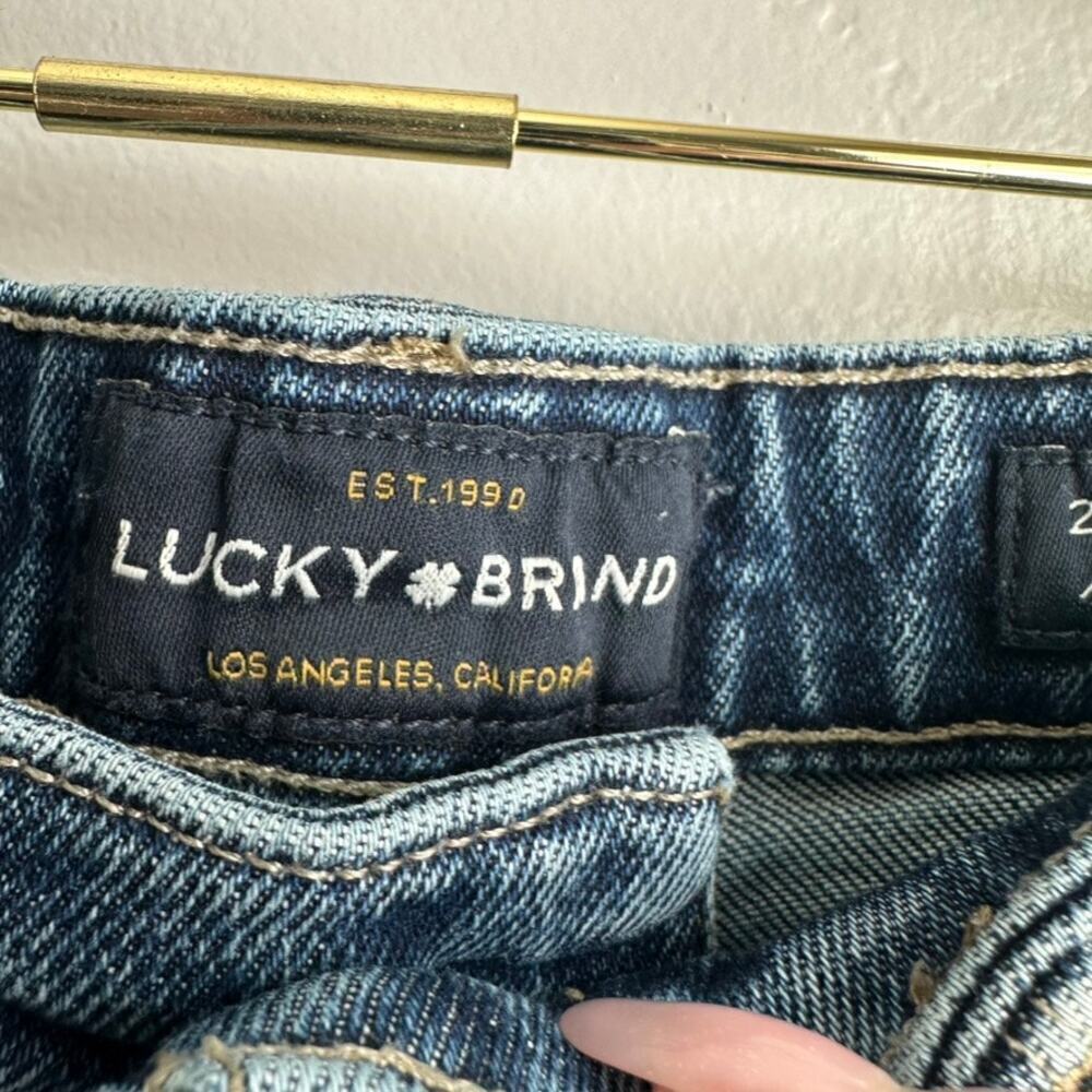 Lucky Brand The High Rise Shortie Women's 2/24 Blue Cut Off Summer High Rise - Picture 4 of 9